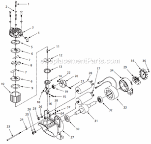 Page B Diagram and Parts List for HM700099  Campbell Hausfeld Compressor
